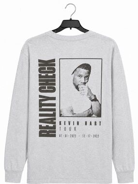 Kevin Hart Reality Check Tour 2022 Long Sleeve Tee Unisex Small
